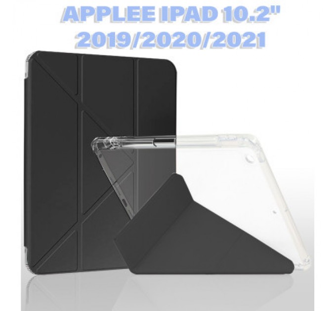 BeCover Чохол до планшета BeCover Ultra Slim Origami Transparent Apple Pencil Apple iPad 10.2 2019/2020/2021 Black (711098)
