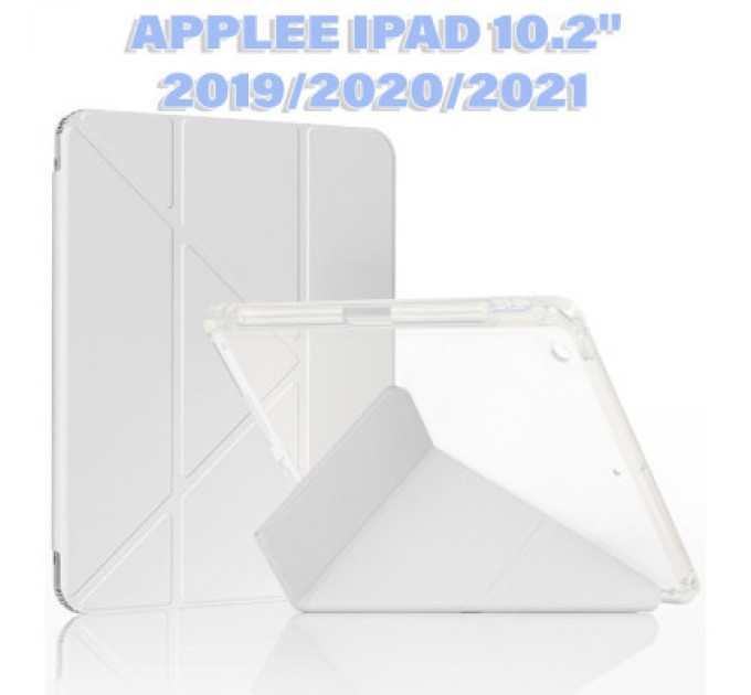 BeCover Чохол до планшета BeCover Ultra Slim Origami Transparent Apple Pencil Apple iPad 10.2 2019/2020/2021 Gray (711099)