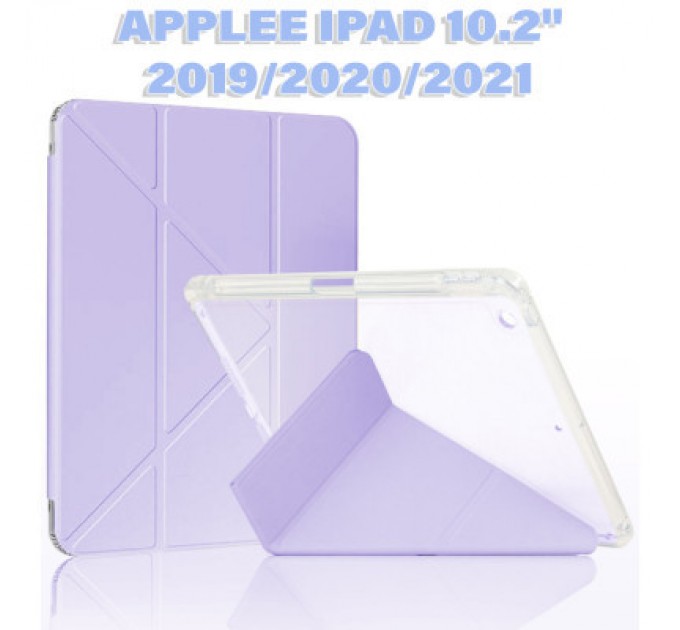 BeCover Чохол до планшета BeCover Ultra Slim Origami Transparent Apple Pencil Apple iPad 10.2 2019/2020/2021 Purple (711101)