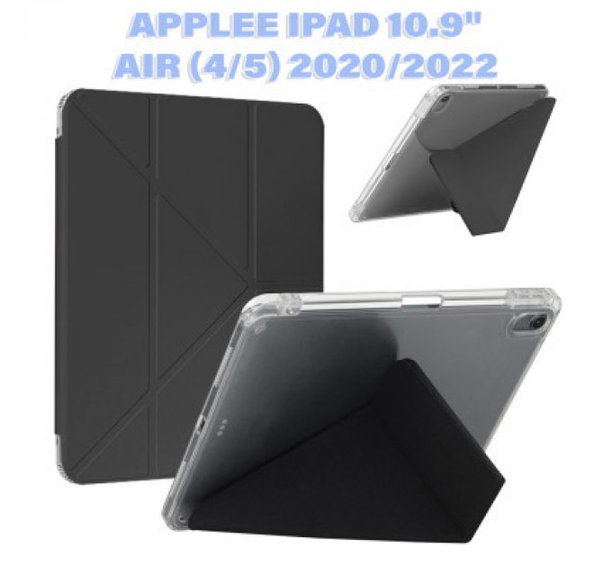BeCover Чохол до планшета BeCover Ultra Slim Origami Transparent Apple Pencil Apple iPad Air (4/5) 2020/2022 10.9" Black (711102)