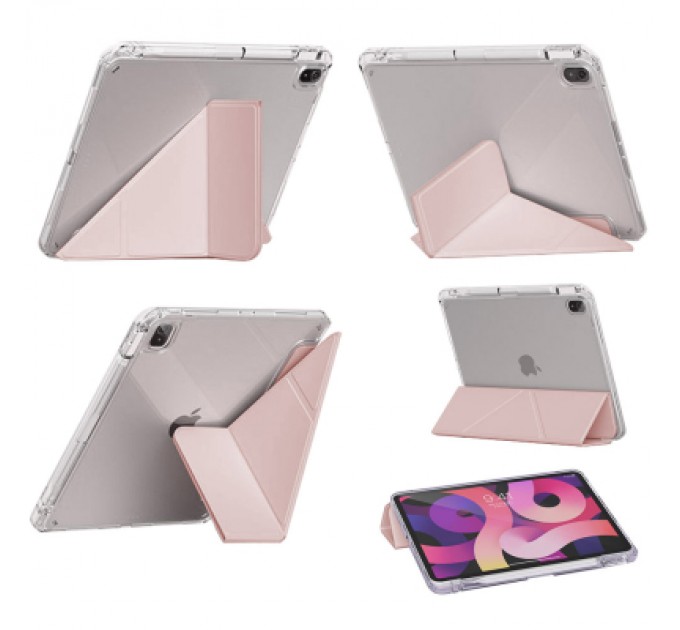 BeCover Чохол до планшета BeCover Ultra Slim Origami Transparent Apple Pencil Apple iPad Air (4/5) 2020/2022 10.9" Pink (711104)