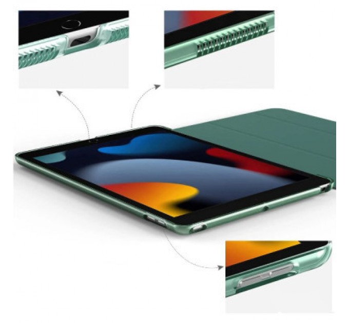 BeCover Чохол до планшета BeCover Tri Fold Hard Apple iPad 10.2 2019/2020/2021 Dark Green (709656) (709656)