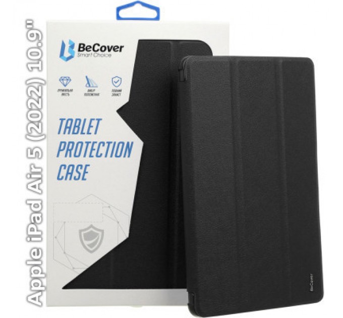 BeCover Чохол до планшета BeCover Tri Fold Hard Apple iPad Air (4/5) 2020/2022 10.9" Black (709661) (709661)