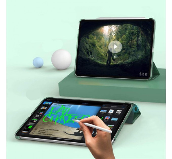 BeCover Чохол до планшета BeCover Tri Fold Hard Apple iPad Air (4/5) 2020/2022 10.9" Dark Green (709662) (709662)