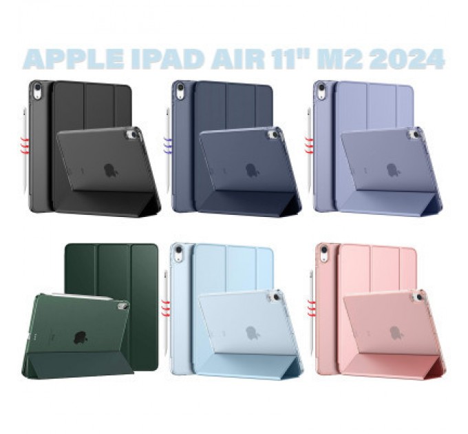 BeCover Чохол до планшета BeCover Tri Fold Hard Apple iPad Air 11" M2 2024 Black (711412)