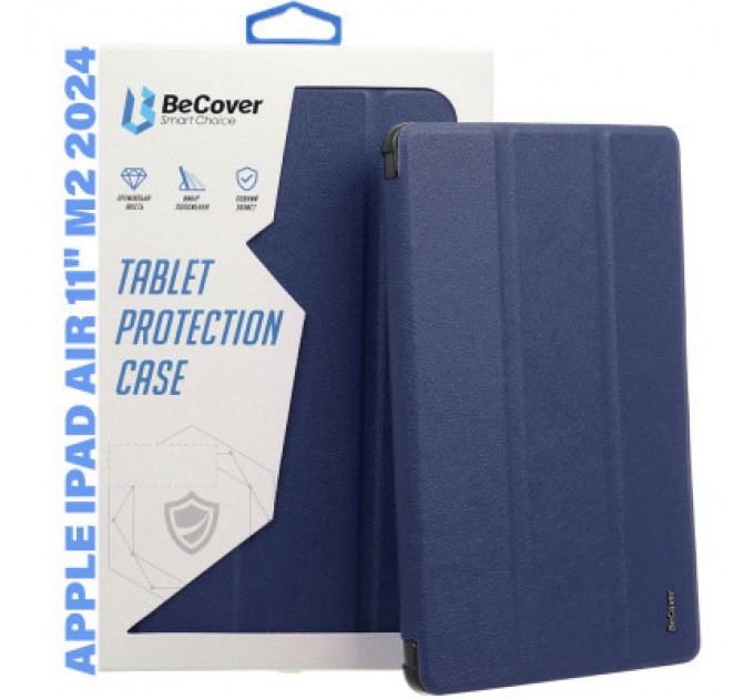 BeCover Чохол до планшета BeCover Tri Fold Hard Apple iPad Air 11" M2 2024 Deep Blue (711413)