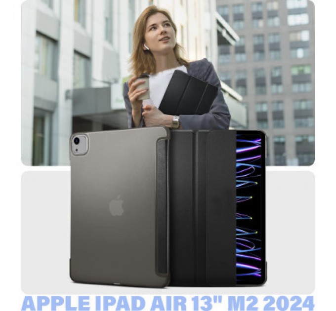 BeCover Чохол до планшета BeCover Tri Fold Hard Apple iPad Air 13" M2 2024 Black (711471)