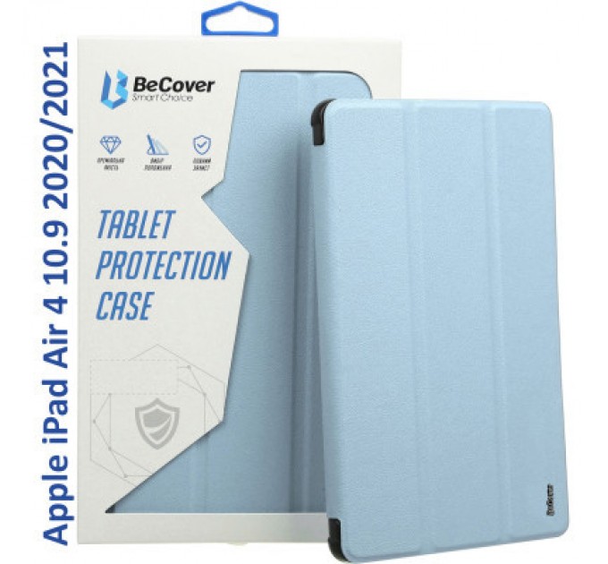 BeCover Чохол до планшета BeCover Tri Fold Hard Apple iPad Air 4 10.9 2020/2021 Light Blue (709658) (709658)