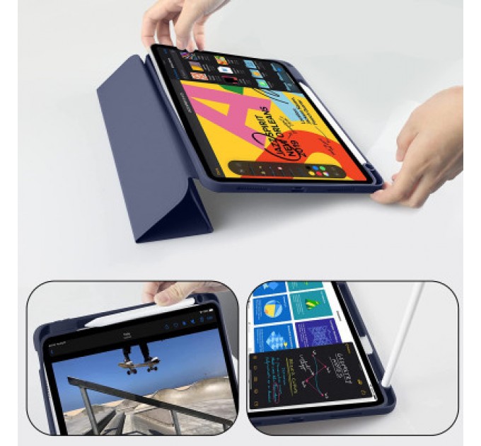 BeCover Чохол до планшета BeCover Tri Fold Hard TPU Apple iPad Air 11" M2 2024 Deep Blue (711401)