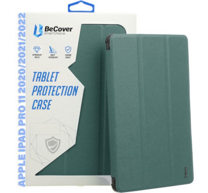 BeCover Чохол до планшета BeCover Tri Fold Hard TPU Apple iPad Pro 11 2020/2021/2022 Dark Green (711110)