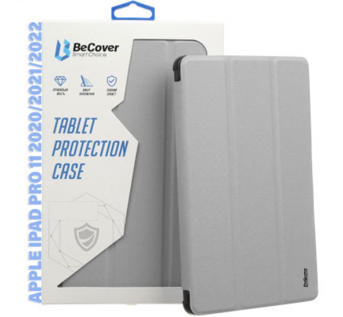 BeCover Чохол до планшета BeCover Tri Fold Hard TPU Apple iPad Pro 11 2020/2021/2022 Gray (711111)