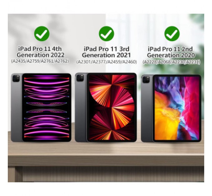 BeCover Чохол до планшета BeCover Tri Fold Hard TPU Apple iPad Pro 11 2020/2021/2022 Purple (711114)