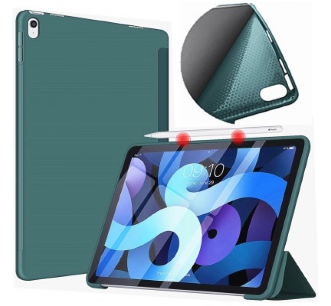 BeCover Чохол до планшета BeCover Tri Fold Soft TPU Silicone Apple iPad Air (4/5) 2020/2022 10.9" Dark Green (711130)