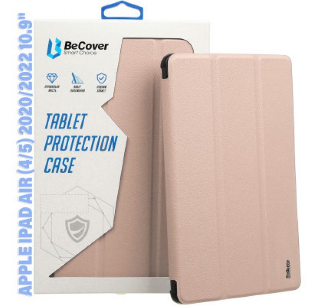 BeCover Чохол до планшета BeCover Tri Fold Soft TPU Silicone Apple iPad Air (4/5) 2020/2022 10.9" Pink (711133)