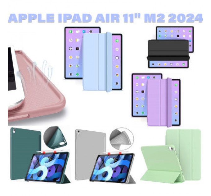 BeCover Чохол до планшета BeCover Tri Fold Soft TPU Silicone Apple iPad Air 11" M2 2024 Black (711405)