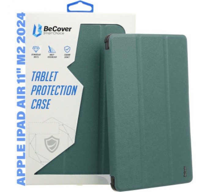 BeCover Чохол до планшета BeCover Tri Fold Soft TPU Silicone Apple iPad Air 11" M2 2024 Dark Green (711406)