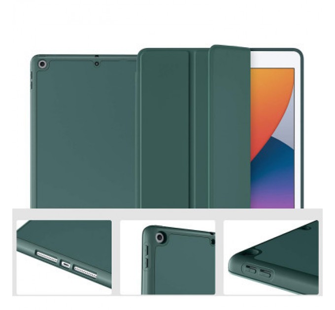 BeCover Чохол до планшета BeCover Tri Fold Soft TPU Silicone Apple iPad Air 4 10.9 2020/2021 Dark Green (706870) (706870)
