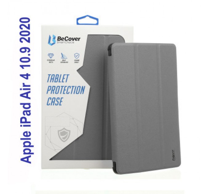 BeCover Чохол до планшета BeCover Tri Fold Soft TPU Silicone Apple iPad Air 4 10.9 2020/2021 Gray (706872) (706872)