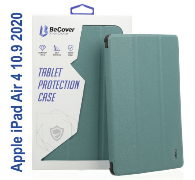 BeCover Чохол до планшета BeCover Tri Fold Soft TPU Silicone Apple iPad Air 4 10.9 2020/2021 Green (706871) (706871)