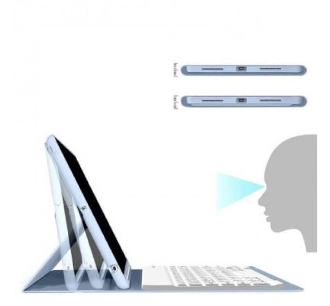 BeCover Чохол до планшета BeCover Keyboard Apple iPad 10.2 2019/2020/2021 Light Blue (711136)