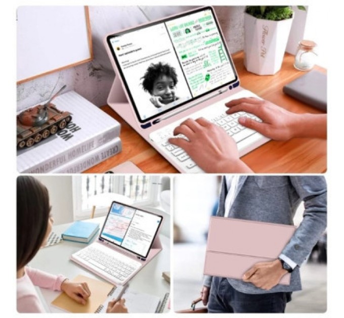 BeCover Чохол до планшета BeCover Keyboard Apple iPad 10.2 2019/2020/2021 Pink (711137)