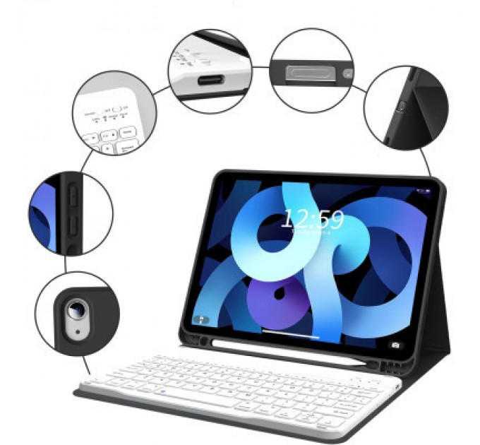 BeCover Чохол до планшета BeCover Keyboard Apple iPad Air (4/5) 2020/2022 10.9" Black (711144)