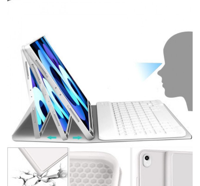 BeCover Чохол до планшета BeCover Keyboard Apple iPad Air (4/5) 2020/2022 10.9" Gray (711145)