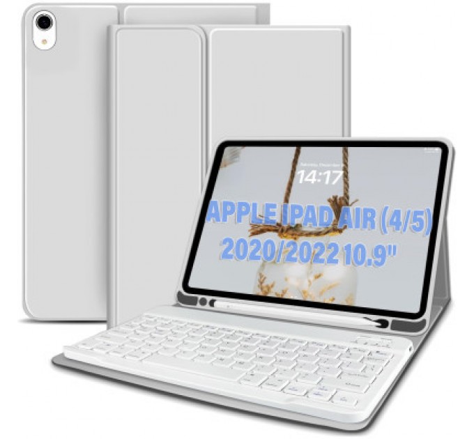 BeCover Чохол до планшета BeCover Keyboard Apple iPad Air (4/5) 2020/2022 10.9" Gray (711145)
