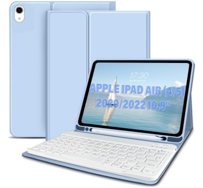 BeCover Чохол до планшета BeCover Keyboard Apple iPad Air (4/5) 2020/2022 10.9" Light Blue (711146)