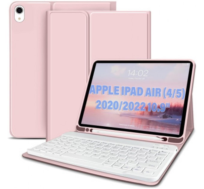 BeCover Чохол до планшета BeCover Keyboard Apple iPad Air (4/5) 2020/2022 10.9" Pink (711147)