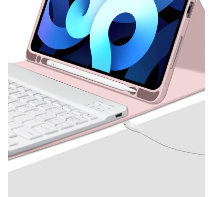 BeCover Чохол до планшета BeCover Keyboard Apple iPad Air (4/5) 2020/2022 10.9" Pink (711147)
