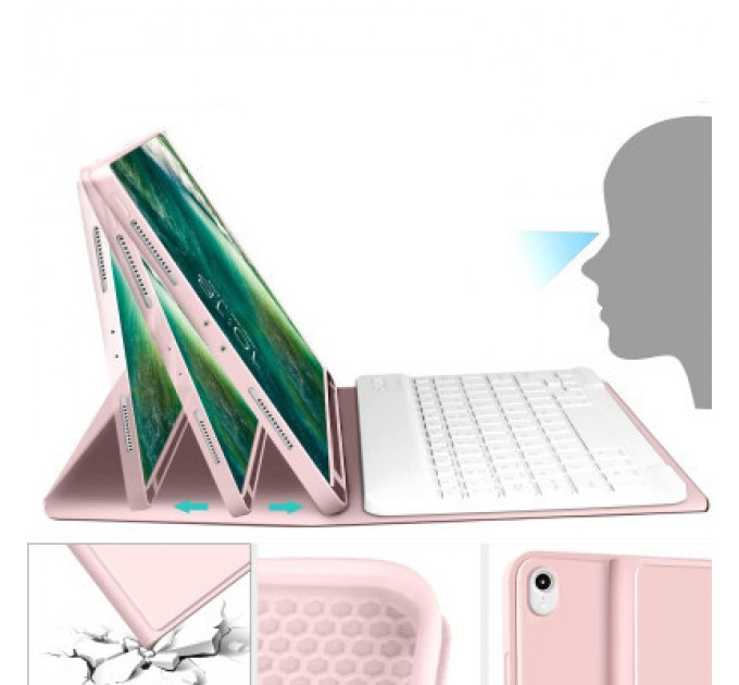 BeCover Чохол до планшета BeCover Keyboard Apple iPad Air (4/5) 2020/2022 10.9" Pink (711147)
