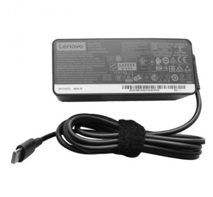 Lenovo Блок живлення до ноутбуку Lenovo 65W роз'єм USB type-C (ADLX65ULGE2A / A40389)
