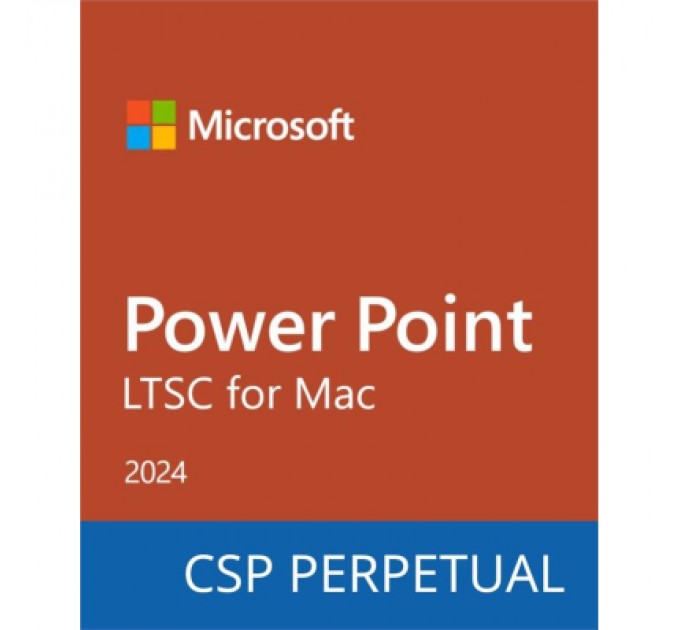 Microsoft Офісний додаток Microsoft PowerPoint LTSC for Mac 2024 Commercial Software, Perpetual (DG7GMGF0PN46_0002)