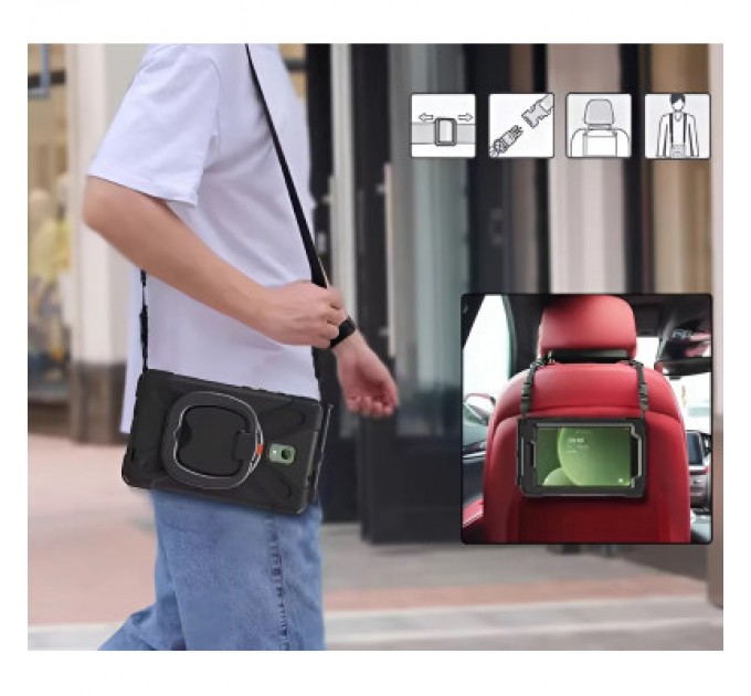 BeCover Чохол до планшета BeCover Heavy Duty Case With Stand Holder Samsung Galaxy Tab Active 5 SM-X306B 8" Black (710950)