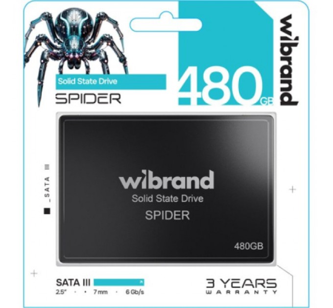 Wibrand Накопичувач SSD 2.5" 480GB Spider Wibrand (WI2.5SSD/SP480GBST)