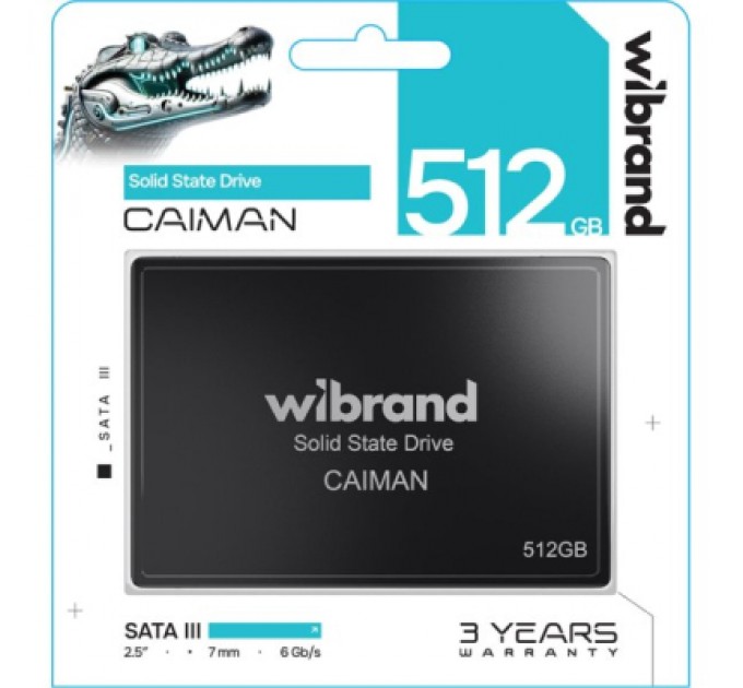 Wibrand Накопичувач SSD 2.5" 512GB Caiman Wibrand (WI2.5SSD/CA512GBST)