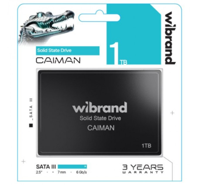 Wibrand Накопичувач SSD 2.5" 1TB Caiman Wibrand (WI2.5SSD/CA1TBST)