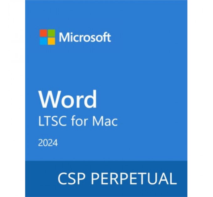 Microsoft Офісний додаток Microsoft Word LTSC for Mac 2024 Commercial Software, Perpetual (DG7GMGF0PN40_0001)