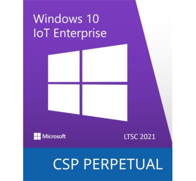 Microsoft Операційна система Microsoft Windows 10 IoT Enterprise LTSC 2021 Perpetual, Commercial, OneTime (DG7GMGF0H3RD_0002)