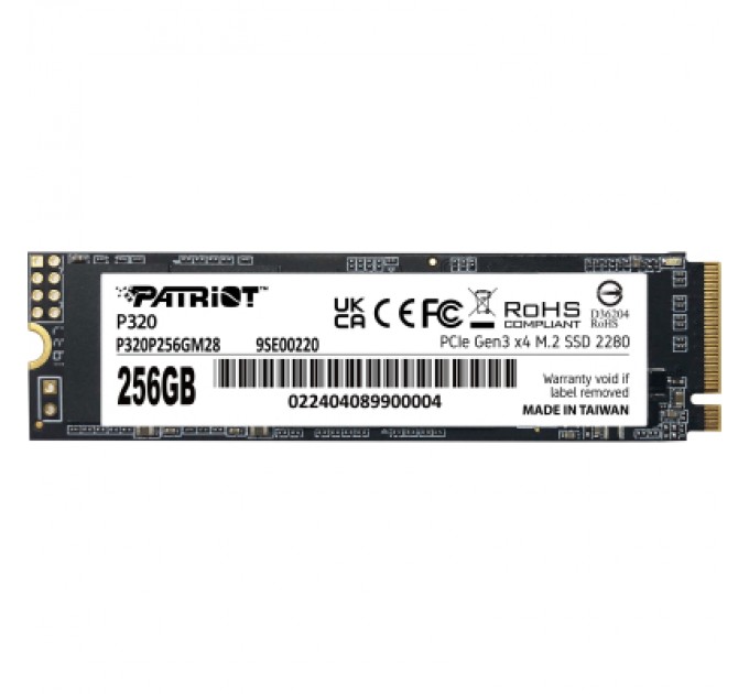 Patriot Накопичувач SSD M.2 2280 256GB Patriot (P320P256GM28)