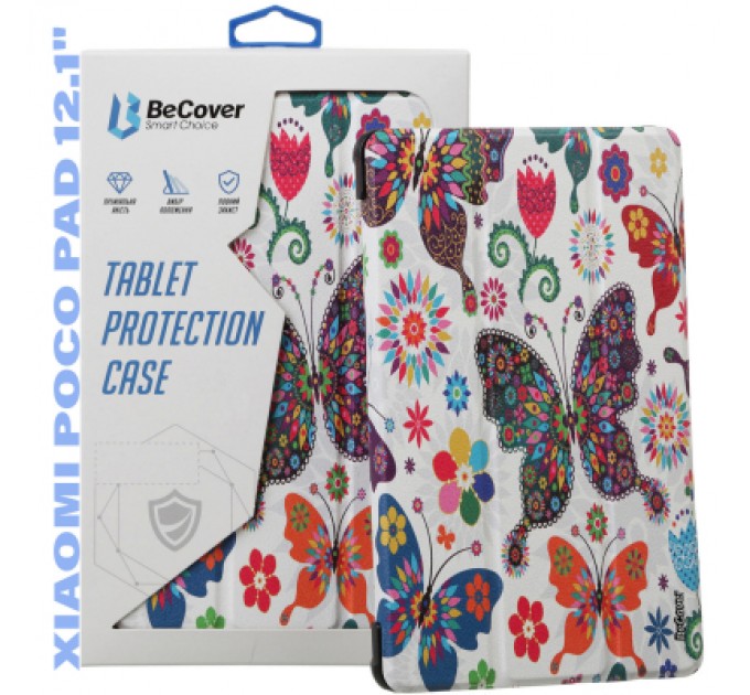 BeCover Чохол до планшета BeCover Smart Case Xiaomi Poco Pad 12.1" Butterfly (711567)