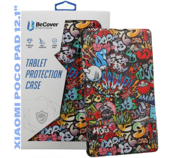 BeCover Чохол до планшета BeCover Smart Case Xiaomi Poco Pad 12.1" Graffiti (711569)