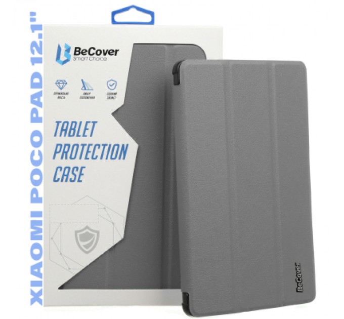 BeCover Чохол до планшета BeCover Smart Case Xiaomi Poco Pad 12.1" Gray (711563)