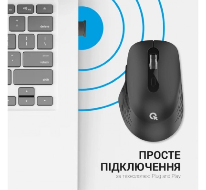OfficePro Мишка OfficePro M230B Silent Click Wireless/Bluetooth Black (M230B)