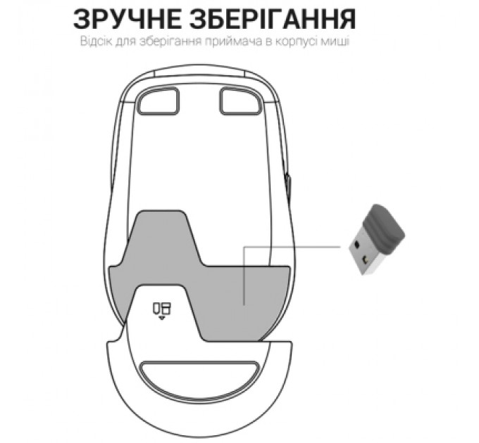 OfficePro Мишка OfficePro M230W Silent Click Wireless/Bluetooth White (M230W)