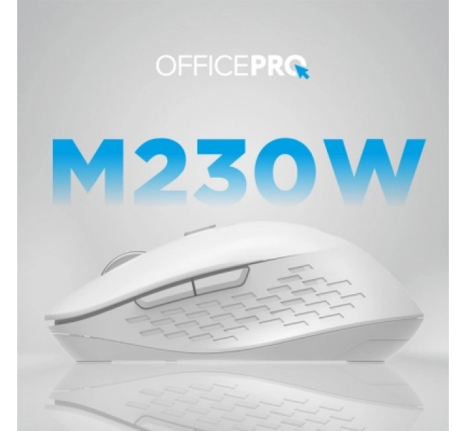OfficePro Мишка OfficePro M230W Silent Click Wireless/Bluetooth White (M230W)