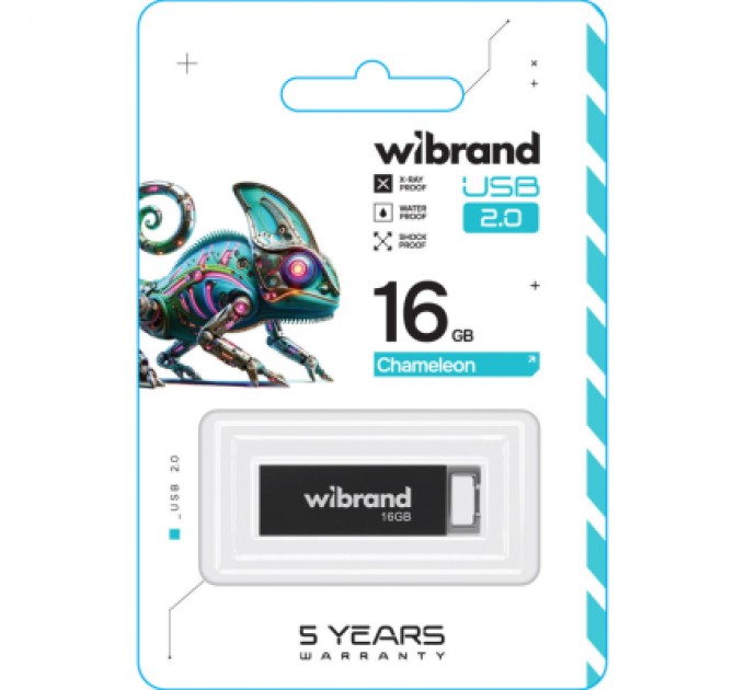 Wibrand USB флеш накопичувач Wibrand 16GB Chameleon Black USB 2.0 (WI2.0/CH16U6B)