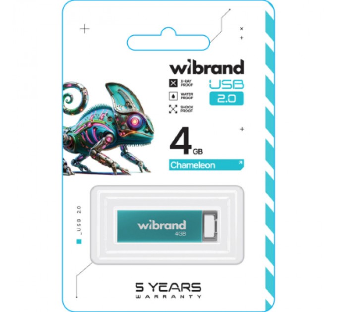 Wibrand USB флеш накопичувач Wibrand 4GB Chameleon Light Blue USB 2.0 (WI2.0/CH4U6LU)