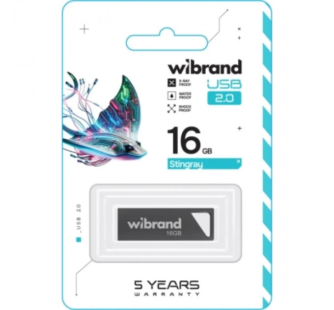 Wibrand USB флеш накопичувач Wibrand 16GB Stingray Grey USB 2.0 (WI2.0/ST16U5G)